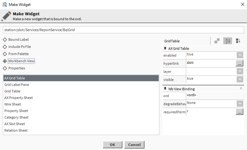 BqlGrid - WorbenchView - Make Widget.png