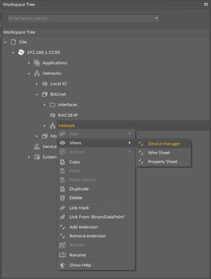 21 Opening BACnet device manager.png