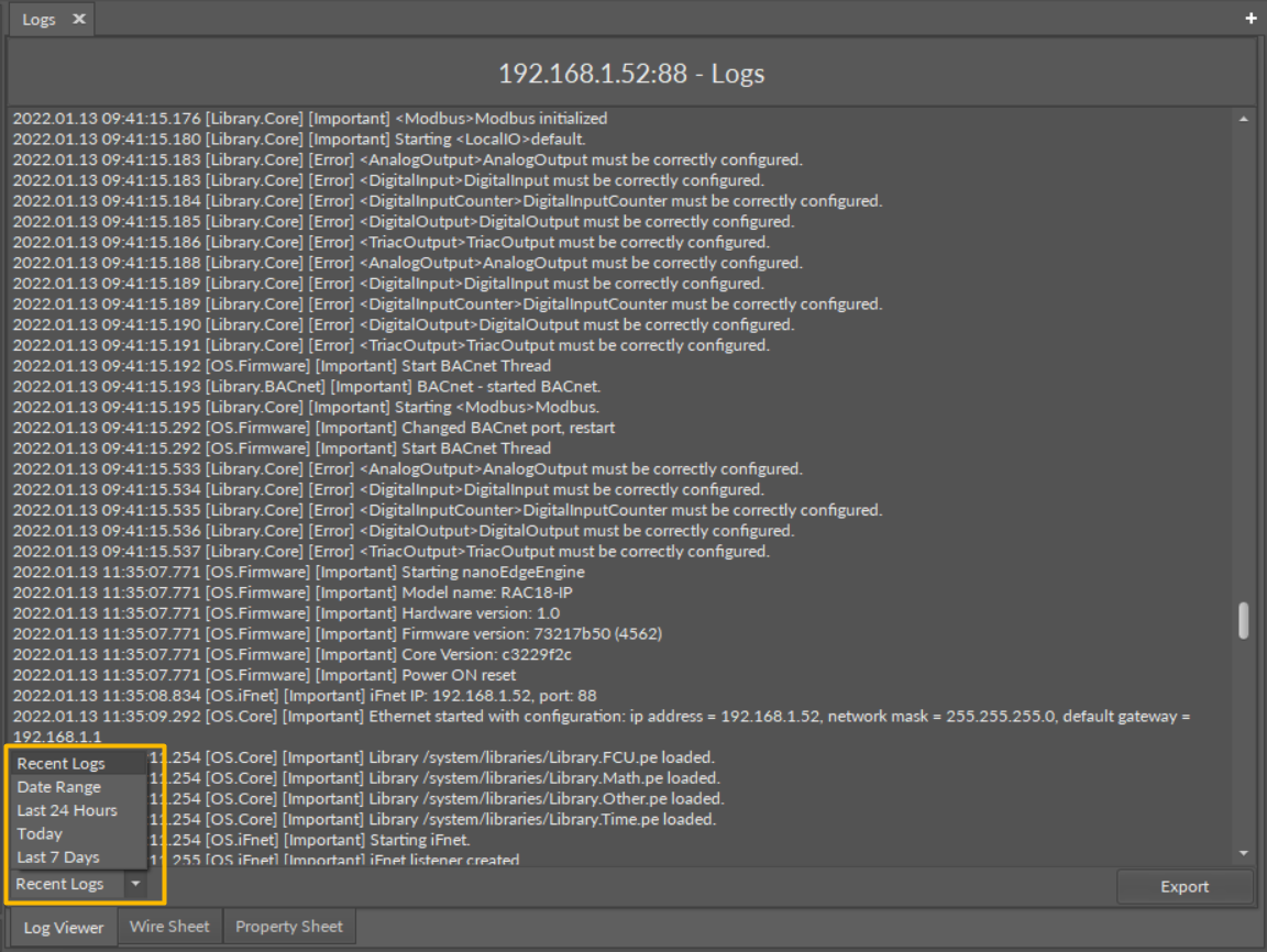 106 Log viewer filtr.png