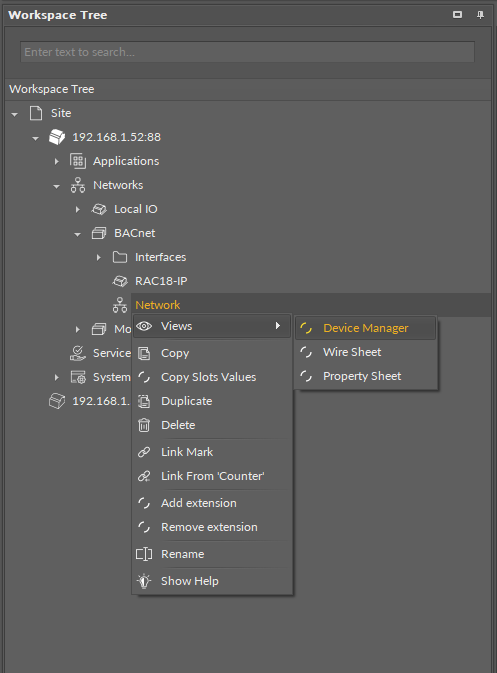 21 Opening BACnet device manager.png
