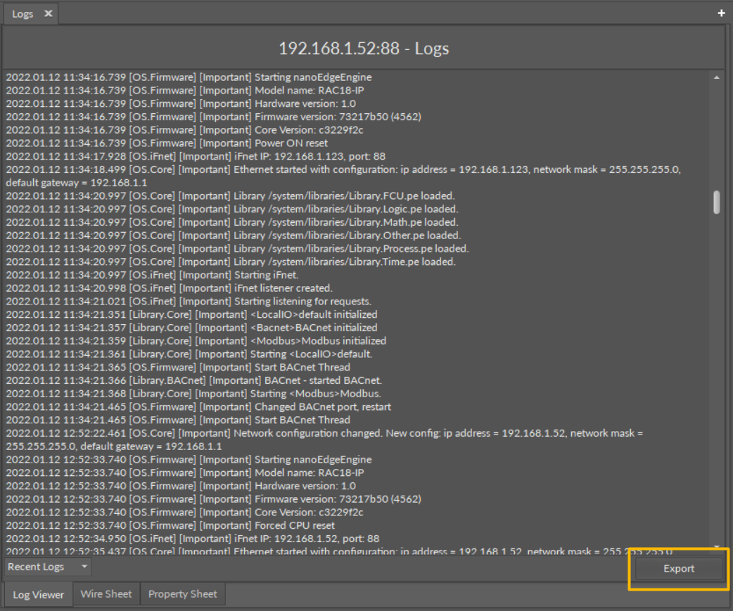 105 Log viewer export.png